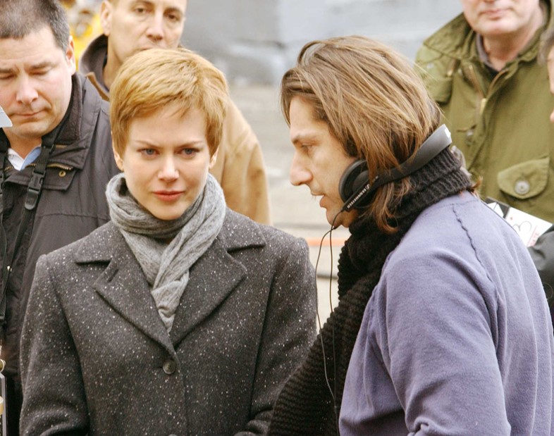 Jonathan Glazer and Nicole Kidman on the set of Birth